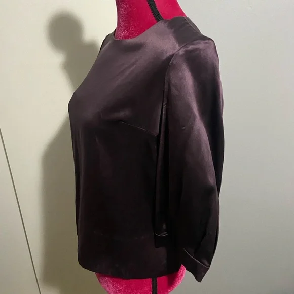 3.1 Phillip Lim plum silk blouse 2 - Picture 4 of 8